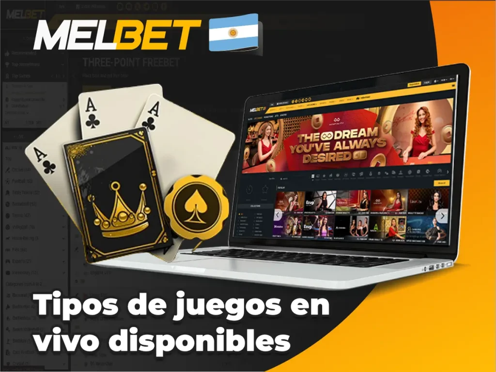 Tipos de juegos en vivo disponibles
